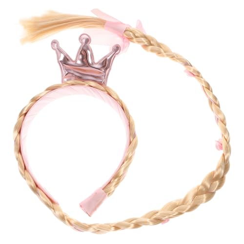 DOITOOL 1Stk Party Princess Crown Braid Bunte Kinderstirnbänder Haarschmuck Kopfbedeckung Kostümzubehör für Mädchen Prinzessinnenband Tiara Haarbänder Frauenhaarband mit Krone Kronenband von DOITOOL