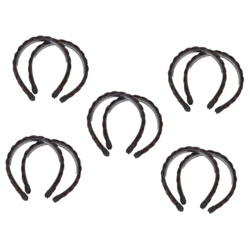 DOITOOL 10 Stk Geflochtenes Stirnband Haarschmuck Für Damen Geknotetes Stirnband Zopfzubehör Für Damen Geflochtene Haarstirnbänder Mädchen Gefälschter Zopf Fräulein Hochtemperaturdraht von DOITOOL