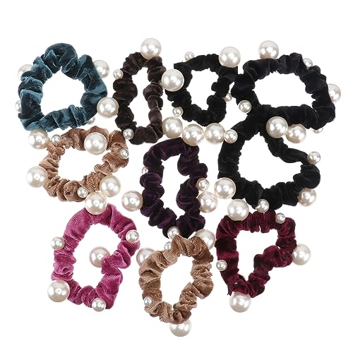 DOITOOL 10er-pack Haargummis Flanell-stirnband Für Frauen Und Mädchen Pferdeschwanzhalter Haarbänder Aus Elastischem Material von DOITOOL