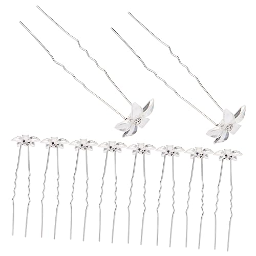 DOITOOL 10 Stk Haar Klammern seifenspender acryl Haarspangen Haarklammer Tiara Haarnadel Stift für Haare Haarschmuck für die Hochzeit Strasssteine Zubehör Haare hoch Braut Blütenkopf von DOITOOL