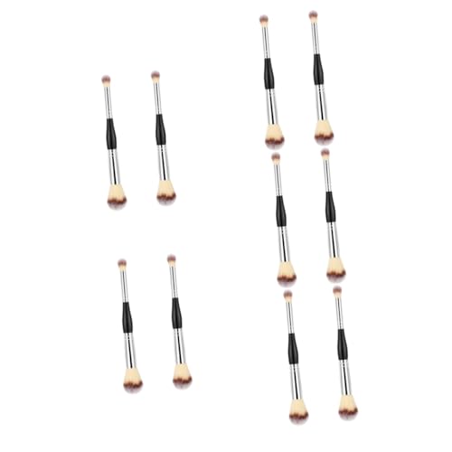 DOITOOL 10 Stk Puderpinsel doppelt Concealer Pinsel Make-up Pinsel Kosmetikpinsel doppelseitige Bürste Trimmen loses Pulver Lidschatten Pinsel erröten pinsel Frau Abs von DOITOOL