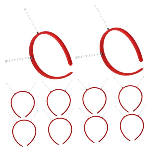 DOITOOL 10 Stück Federstirnbandzubehör außerirdische Kopfbedeckung PP rot von DOITOOL