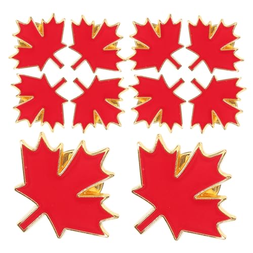 DOITOOL 10 Stück Maple Leaf Broschen Dekorative Anstecknadeln mit Ahornblatt Design Vintage Kleidungsbroschen Strapazierfähige Pins für Kleidung Schals Hüte und Taschen Herbstliche von DOITOOL