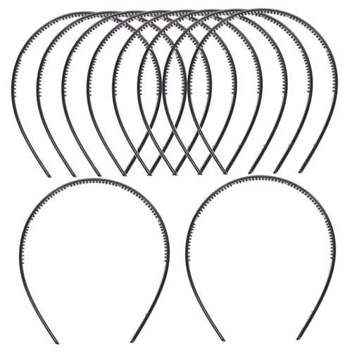 DOITOOL 10st Retro-stirnband Mit Zähnen Dekorative Stirnbänder Schlichte Stirnbänder Nicht-sport-haarband Stirnbänder Für Kinder Kopftaste Männer Und Frauen Gezahnt Stk von DOITOOL