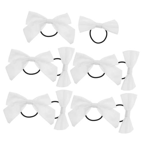DOITOOL 10 Stück Teiliges Weiße Baumwoll haargummis mit Schleifen Dünn und Elastisch für Damen und Mädchen Leicht und Tragbar für DIY Tie dye und Vielseitiges Hairstyling Unterwegs von DOITOOL