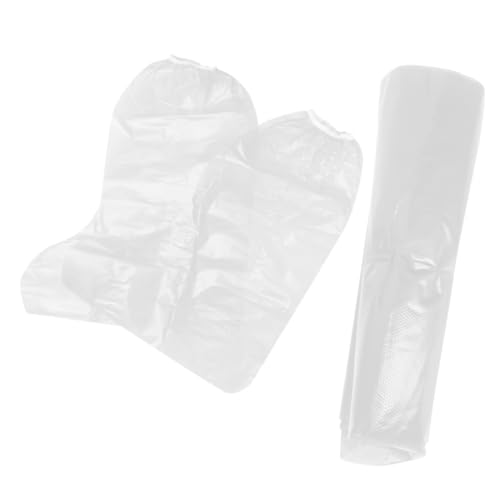DOITOOL 10 Stück Teiliges wasserdichte Dicke Transparente Pe schuhüberzieher mit Hohem Schaft und Elastischem rutschfest Vielseitig für Regen Garten und Reisen Geeignet Zufällige Farbe von DOITOOL