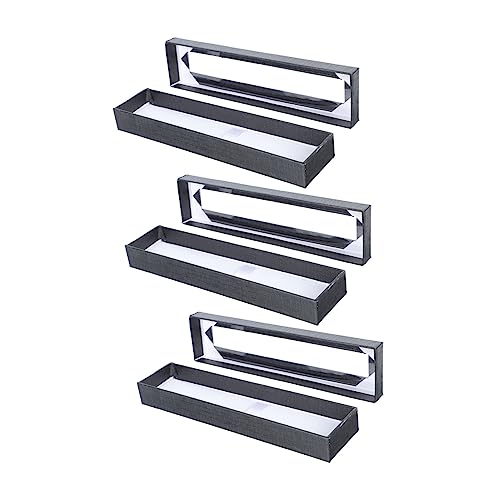 DOITOOL 10 Stück Transparente Stiftbox mit Fenster Stabile Papier Verpackung Elegante Geschenkbox für Füllfederhalter Praktische Aufbewahrung für Büro und Schule Schwarzes Design von DOITOOL