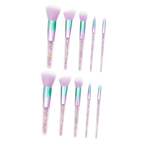 DOITOOL 10-teiliges Set Make-up Pinsel Bürste Augenbrauenpuder-set Make-up Auge Pudermineralpinsel Professioneller Make-up-pinsel Kosmetikpinsel Concealer Pinsel Das Gesicht Violett Damen von DOITOOL