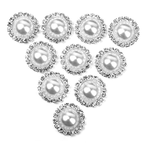 DOITOOL 10St Boutonniere-Anstecknadel Edelsteinperlen Strassbrosche Strassperlen Perlenverzierung Haarbänder Verzierung aufkleben haarband dekoration Haarschmuck schmücken Knopf Stirnband von DOITOOL