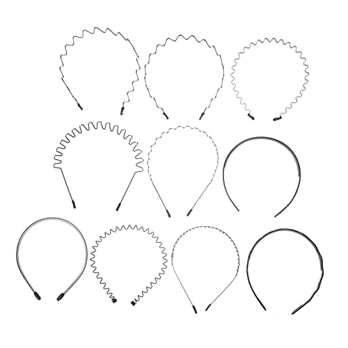 DOITOOL 10st Herren Stirnband Elastisch Männliches Stirnband Haarbänder Gewellter Haarreifen Des Frühlings Haarband Frisierkamm Eisen Gebrochene Haarnadel Mann von DOITOOL