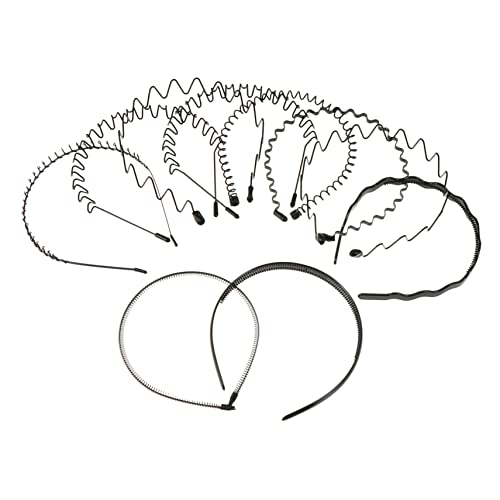 DOITOOL 10St gewelltes Stirnband Haarband gewellter Haarreif Metall Stirnbänder für Männer Haargummis Männer Haarreifen männliches Stirnband Welle Kopfbedeckung Feder Mann von DOITOOL
