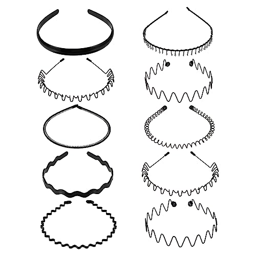 DOITOOL 10St gewelltes Stirnband Haarband Haarspangen aus Metall Haarklammern aus Metall Bandanas für Männer Haargummi Haarreifen aus Metall Kopfschmuck Stirnband einfach von DOITOOL