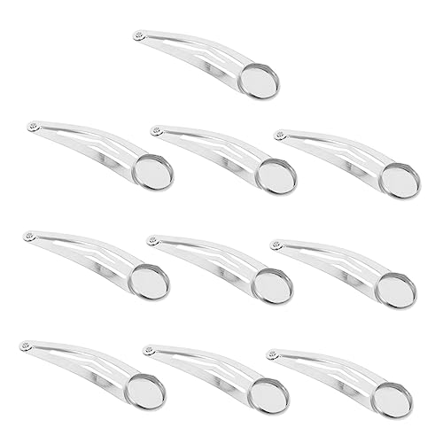 DOITOOL 10St Haarnadel-Tablett haarspangen selber machen Accessoires für Haare Haarklammer Schnapphaarspange zum Basteln Bastelzubehör Metall Kopfbedeckung Bastelbedarf von DOITOOL