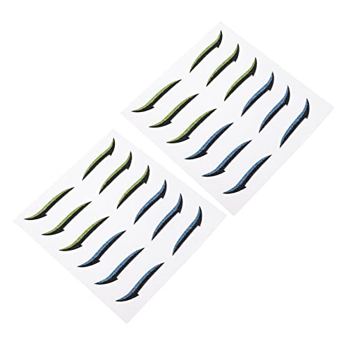 DOITOOL 6 Paare/blatt 12 Paare Insgesamt Grüne Doppelaufkleber Make-up-aufkleber von DOITOOL