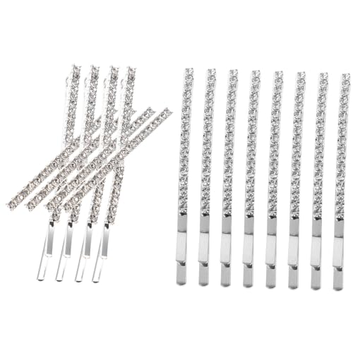 DOITOOL Strass-haarspangen Damen-haar-accessoires - 12 Stück Silber Bobby Für Haare von DOITOOL