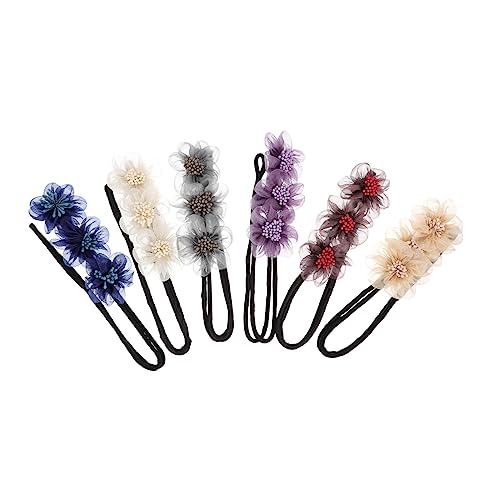 DOITOOL 12 Stk Haartrockner Haarkreisband Haar-Donut-Former Haarklammer Tiara Donut-Pferdeschwanz-Stick Blumenkopfschmuck flauschige Krapfen Pan-Haar-Artefakt Lockenstab Mädchen Brötchen von DOITOOL