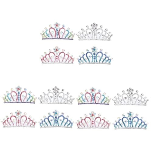 DOITOOL 12 Stk Kinder krone Haar kämme Haarschmuck für Mädchen Krone für Kinder Hochzeit Haarspange Haar Klammern Tiara Haarkamm aus Kristall Koreanische Version Kopfbedeckung Zubehör Baby von DOITOOL