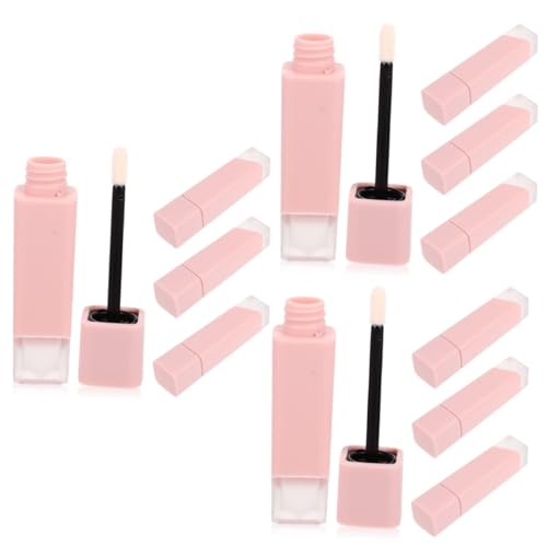 DOITOOL 12 Stk Leere Lippenstifttube Mini-lippenstift Nachfüllbare Lipgloss-tuben Lippenbalsam Tube Lippenbalsam Für Damen Große Lippe Behälter Diy Rosa Quadrat Plastik Schimmel Fräulein von DOITOOL