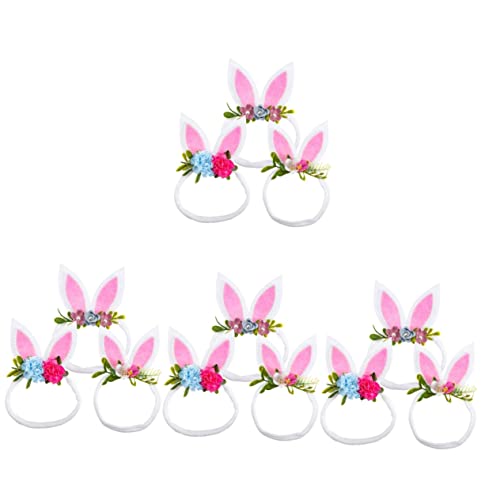 DOITOOL 12 Stk kinder osterhaare osterparty dekoration Osterhasenkostüm ostern haarschmuck hair accessories for girls Stirnband Tiara elastische Haarbänder Kopfschmuck für Mädchen Perle von DOITOOL