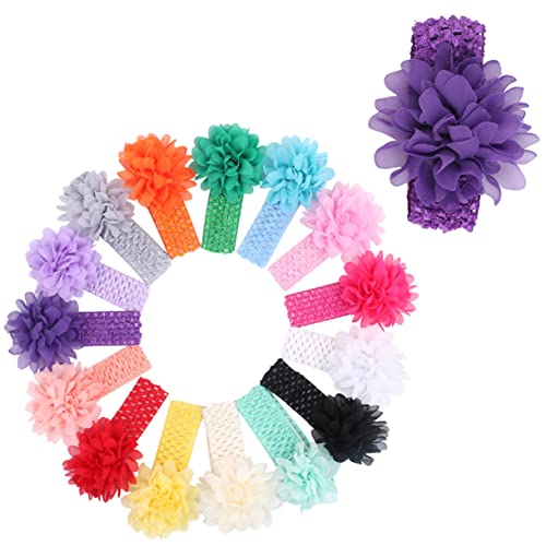 DOITOOL 12St kinder haarreif tierohren haarreif kinder Solid flower headbands hair accessories for girls Colorful headbands Assorted color headbands Mädchen Stirnband Haarschmuck Baby von DOITOOL