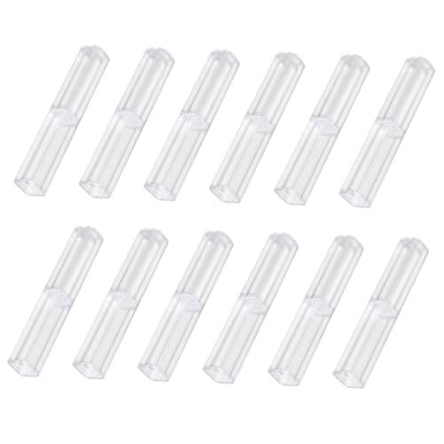 DOITOOL 12 Stück Teiliges Transparentes Rechteckiges Stiftetui aus Verschleißfestem Material Einzelner Füllfederhalter Etui Kompakte Kleine Aufbewahrungsbox für Schüler und Praktische von DOITOOL