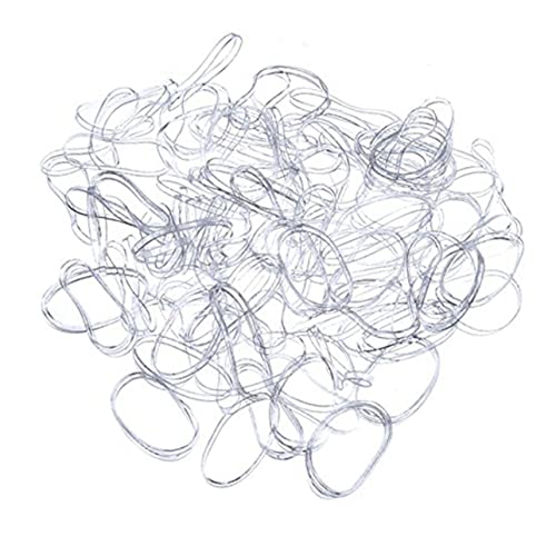 DOITOOL 1200 Stk Mini-elastische Haargummis Mini-Haare Haarbänder für Damenhaar Haargummis für Frauen Einweg-Gummibänder Haar Gummibänder Elastizität Haarring Gummiband Kind Weiß von DOITOOL