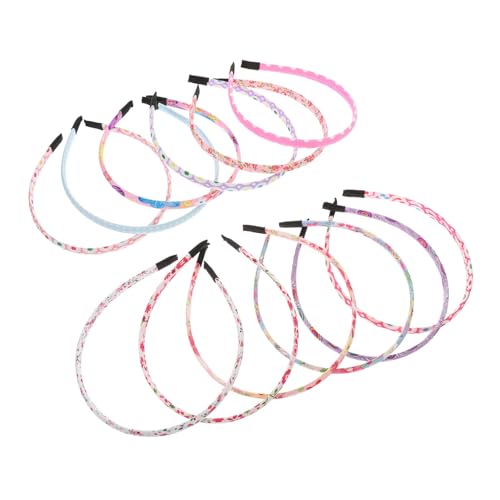 DOITOOL 12St Stirnband für Kinder Prinzessinnen Stirnband kinder stirnbänder rutschfeste Stirnbänder Haarreifen für Mädchen niedlich schmücken Tuch Haarschmuck Braut Requisiten Stoff von DOITOOL