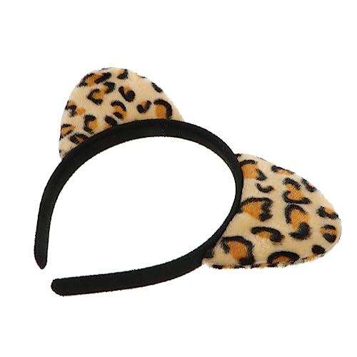 DOITOOL 12St gemustertes Stirnband mit Katzenohren Halloweenkostüm Baby-Geschenk Tiara Haargummis Stirnband mit Leopardenkatze Männer Katzenstirnband Tier Kopfbedeckung von DOITOOL