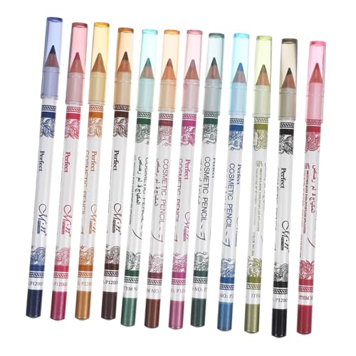 DOITOOL 12St Kiefer Trainer Schweißfester Eyeliner Perückentaschen aus Satin Lippenstift farbige Eyeliner ölfest chinesische Bälle Eyeliner-Stift Mousse einstellen Textmarker von DOITOOL