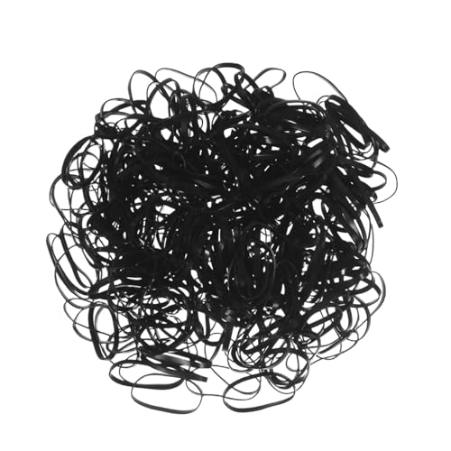 DOITOOL 1500 Stück Mini Haargummis Schwarz Elastische Haarbänder Weich Schonend für Mädchen Pferdeschwanz Zöpfe Alltag Sport Flexibel und Rutschfest von DOITOOL