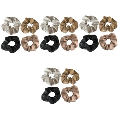 DOITOOL 16 Stk Dickdarm-Scrunchie aus Leder elastische Haarbänder Stirnband für Lockenstäbe ohne Hitze haarschmuck Haargummis für Mädchen Sortiment an Haarbändern Temperament Halter Stoff von DOITOOL