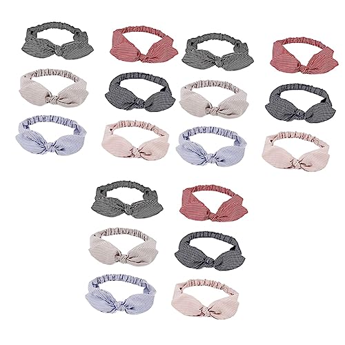 DOITOOL 18 Stk Hasenohren-Stirnband Make-up-Accessoires Make-up-Stirnband Haarband Haargummis Haarreifen frauen kopfschmuck Nadelstreifen Schal Haarschmuck Kopfbedeckung Fräulein Zubehör von DOITOOL