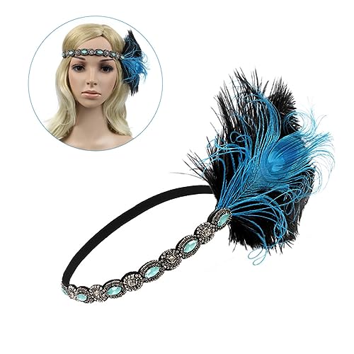 DOITOOL Vintage Flapper Stirnband Vintage Kopfbedeckung Stirnband Schwarz Damen Frauenhaar Haarschmuck Aus Perlen 1920er Stirnband Haarband Europäisch Und Amerikanisch Handschlaufe Braut von DOITOOL