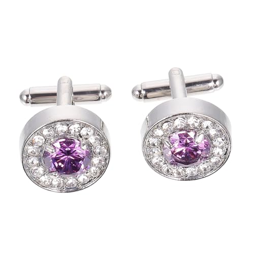 DOITOOL 1Paar Legierung Manschettenknöpfe mit Rhinestone Einfache Nähverschlüsse für Anzüge und Formelle Anlässe Stilvolle Kleidungsdekoration Perfektes von DOITOOL