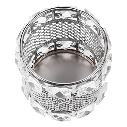 DOITOOL 1stk Aufbewahrungsbox Aus Kristall Desktop-aufbewahrungskoffer Make-up-pinseletui Halter Für Kosmetikkoffer Desktop-kosmetik-organizer Bürstenhalter Bilden Metall von DOITOOL