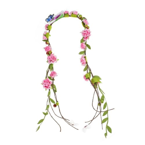 DOITOOL 1Stk Frühlingsblume Blumenkranz-Stirnband Blumenhaarkranz Blumengirlande Tiara Party-Haarbänder Haarreifen Hochzeit Haarring Haarschmuck Kopfbedeckung Braut von DOITOOL