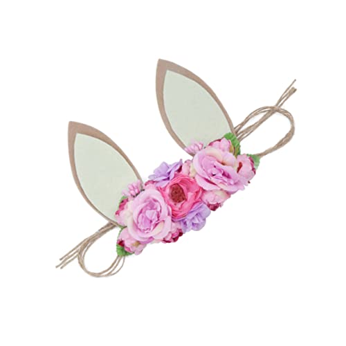 DOITOOL 1Stk Haargummis für Kinder florale Haaraccessoires Haarband Haarbänder haarschmuck Hasenohren-Stirnband Osterkopfschmuck Hasen Ohren Kopfbedeckung Baby von DOITOOL