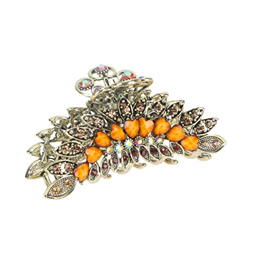 DOITOOL 1Stk Haarspangen Haarklammer Kieferclip Vintage florale Haarklemme Tiara haarschmuck modischer Pferdeschwanz-Clip Pferdeschwanz-Clips Mädchen Haarnadel Haare hoch Kopfbedeckung von DOITOOL