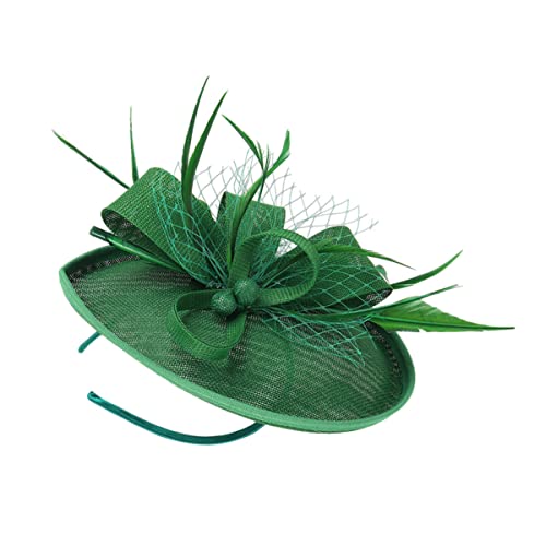 DOITOOL 1stk Mesh-stirnband Damen Oberteile Haarschmuck Für Damen Fascinator Stirnband Mit Schleier Derby Stirnband Fascinator Hut Für Frauen Kopfschmuck Leinengarn Die Blumen Braut Feder von DOITOOL