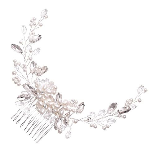 DOITOOL 1Stk Perlenkamm Brautkopfschmuck für die Hochzeit braut kopfschmuck Tiara haarschmuck braut haarkamm Hochzeitskopfschmuck Europäisch und amerikanisch Kopfbedeckung Haare hoch von DOITOOL