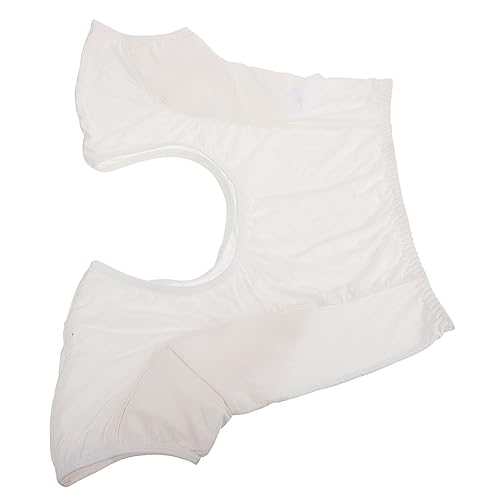 DOITOOL 1Stk Schweißweste Crop-Top-Blusen für Damen weißes Kurzarmkleid Frauenunterwäsche Damenhemden schweißabsorbierende Schutzweste schweißabsorbierende Weste Körper Shirt Pullover BH von DOITOOL