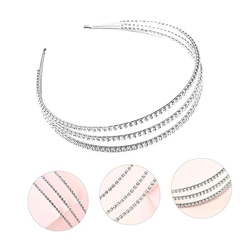 DOITOOL Braut Kopfschmuck 1Stk Strass-Stirnband Haarschmuck für Frauen goldene Haaraccessoires Haargummis Haarband Diamant-Stirnband Haarreifen aus Strass Handbuch Schal Zubehör Fräulein von DOITOOL