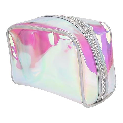 DOITOOL 1stk TPU Bunte Transparente Kosmetiktasche Klare Make-up-Organizer-Tasche Transparente Schminktasche Tragbare Waschtasche Handtasche Schminktasche Geldbeutel Groß Die Faulen Reisen von DOITOOL