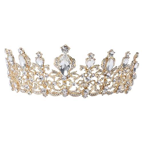 DOITOOL 1Stk barocke Krone alte Kronen und Diademe Braut-Outfit Mädchen-Outfit Tiara haarschmuck Brautkrone braut kopfschmuck Kleid Kopfbedeckung Zubehör Legierung Weiß von DOITOOL