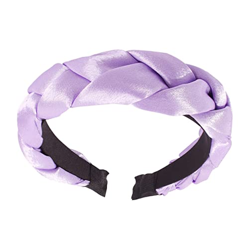 DOITOOL 1Stk geflochtene Stirnbänder für Damen Haarschmuck für Zöpfe Haarband Tiara Haargummis frauen stirnband modischer Kopfschmuck einfach Kopfbedeckung Ausgabekarte Fräulein Violett von DOITOOL