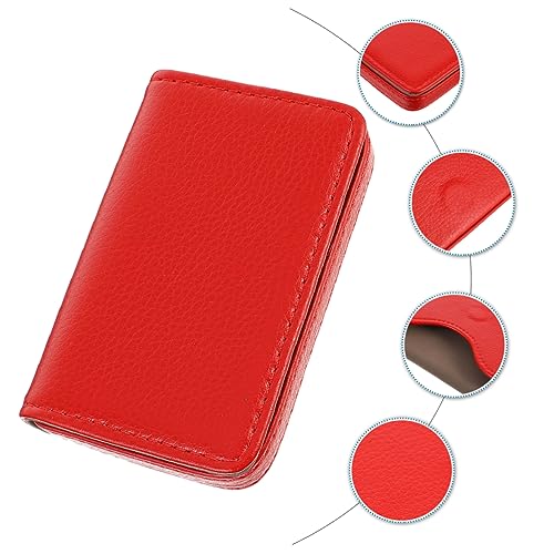 DOITOOL 1Stück Visitenkartenetui Aus PU Eleganter Magnetverschluss Rotes Design Visitenkartenhalter Für Geschäftsleute Kompaktes Und Stilvolles Kartenetui Vielseitig von DOITOOL