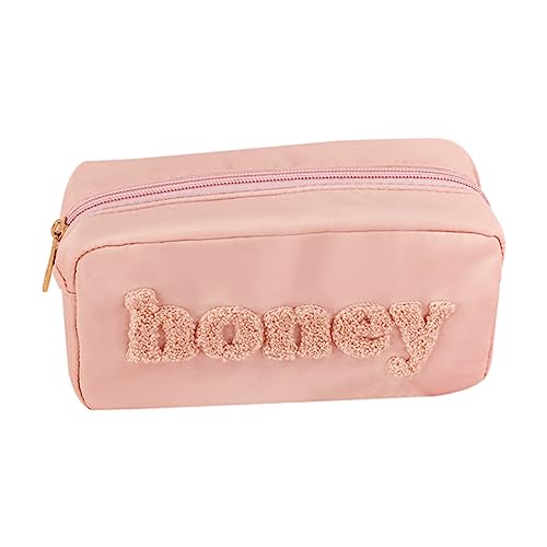 DOITOOL 1stk Alphabet-waschtasche Reise-Make-up-Taschen Kulturbeutel Für Damen Kosmetiktasche Für Die Reise Make-up-reisekoffer Rosa Handtuch Fräulein Nylon Aufbewahrungstaschen von DOITOOL