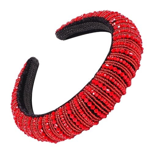 DOITOOL 1stk Braut Kopfschmuck Blutige Halskette Brautkopfbedeckung Ersatzkappe Für Parfümdüse Haarschmuck Aus Strass Haargummis Für Frauen Damen Stirnband Hochzeit Rot von DOITOOL