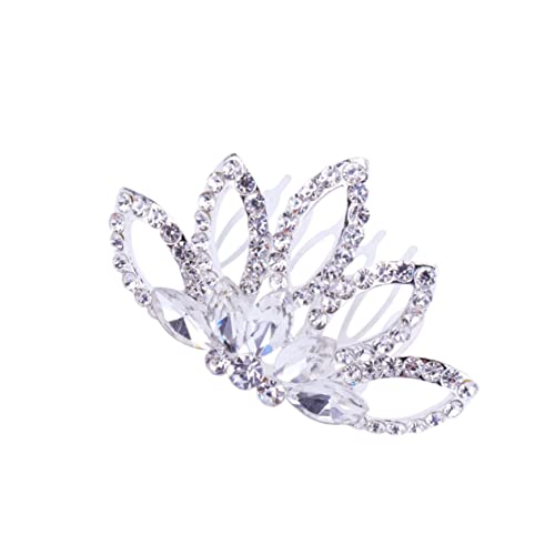 DOITOOL 1Stk Kopfschmuck für den Abschlussball Prinzessin Kopfbedeckung Abschlussball Haarspangen Strass Kinder haarschmuck Tiara Kamm Kopfschmuck für die Braut Hochzeit Zubehör Damen Weiß von DOITOOL