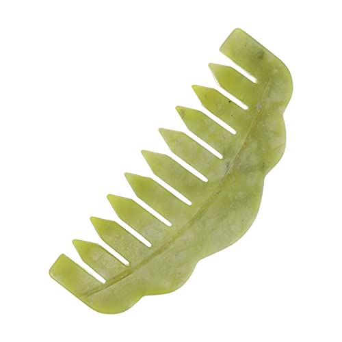 DOITOOL 1stück Jade Massagekamm Für Frauen Handgefertigter Haarpflegekamm Aus Jade Für Haartypen Fördert Die Kopfhautmassage Und Haarbruch Leicht Und Tragbar von DOITOOL
